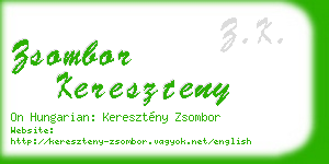 zsombor kereszteny business card